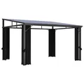 Pavillon Vorhänge 405x294x244cm Anthrazit Partyzelt Festzelt Gartenzelt vidaXL