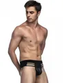Lau-Fashion Stringtanga Lack Leder G-String Tanga Wetlook Boxershorts Männer Unterwäsche M/L