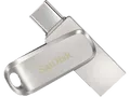 SANDISK Ultra Dual Drive Luxe USB Type-C USB-Stick, 64 GB, 400 MB/s, Silber