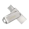 SanDisk Ultra Dual Drive Luxe 64 GB, USB-Stick silber