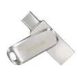 SANDISK Ultra® Dual Drive Luxe USB Type-C™ USB-Stick, 64 GB, 400 MB/s, Silber