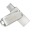 SanDisk Ultra Dual Luxe USB-Zusatzspeicher Smartphone/Tablet Silber 64 GB USB...