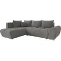 MIRJAN24 Ecksofa Forrest, mit Schlaffunktion und Bettkasten, L-Form Sofa (Velo 635, Ecksofa: Links) - Grau