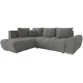 Mirjan24 Ecksofa, Greige, Textil, 5-Sitzer, Ottomane links,L-Form, 290x183 cm, Wohnzimmer, Sofas & Couches, Wohnlandschaften, Ecksofas