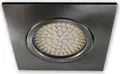 C-Light LED Spot 230V S0307 eckig alu gebürstet 3,5 W (WW) geringe Einbautiefe