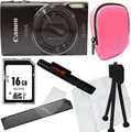 Canon Ixus 285 HS schwarz Set Angebot Tasche pink