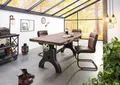 Küchentisch Esstisch Tisch 160x90 höhenverstellbar Holz massiv echte Baumkante