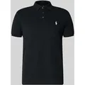 Polo Ralph Lauren Slim Fit Poloshirt aus Baumwoll-Mix in Black, Größe M