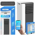 Mobiles Raumklimagerät Climative MINI 2,6 kW für 26 m2 mit WiFi, Smart Life, Tuya, Fensterabdichtung, Abluftschlauch, Fernbedienung, 3-in-1 – ... - Schwarz/Weiß
