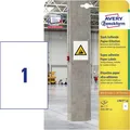 AVERY Zweckform Stark haftende Papier-Etiketten, 210 x 297mm weiß, auch für schwierige Oberflächen, für den Innenbereich - 1 Stück (L7877-20)