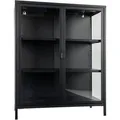 ebuy24 Brisbane Vitrinenschrank Höhe 1015 cm Schwarz
