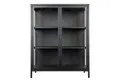 House Nordic Standvitrine in Schwarz, Metall - 80x101,5x40cm (BxHxT)