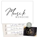 Eummel 50 Musikwunschkarten inkl. VIP Karten Hochzeit Musikwunsch Dj Karten Geburtstag Boho Musikwünsche Musikkarten Partykarten