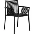 ebuy24 Tulsa Gartenstuhl Stapelbar Schwarz