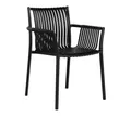 House Nordic Gartenstuhl 4er Set Tulsa Gartenstuhl stapelbar schwarz. (2 St)