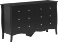 BELIANI Kommode Schwarz aus MDF Platte 40 x 130 x 75 cm Modern Geräumige Schubladen im Jugendstil für Wohnzimmer Schlafzimmer Kinderzimmer Flur