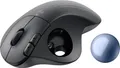 Logitech ERGO M575S Maus Graphit, Blau (metallic) 5 Tasten 2000 dpi Daumenrad, mit Trackball, Geräuscharme Tasten