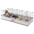 Ferplast Kaninchenkäfig, Hasenkäfig, Meerschweinchenkäfig, MODULAR 4, Modularer, erweiterbare, käfig groß, mit Zubehör, Viel Platz, 179 x 72 x h 56 cm