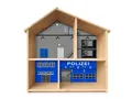 STIKKIPIX Möbelfolie PHF05, (Möbel NICHT inkl) Polizei Aufkleber Puppenhaus FLISAT von IKEA