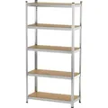 Schwerlastregal Easymaxx Silberfarben/Hellbraun