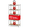 EASYmaxx Schwerlastregal 180x90x40 cm, 875 kg Traglast, 175 kg pro Ebene, 1-tlg., Regal und Werkbank, Kellerregal Lagerregal, 5 verstellbare Ablagen