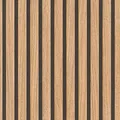 Tapete 278408 - Braune Papiertapete mit Holz-Optik, 3D -Paneele im modernen Skandi Look, Lamellenwand - 10,05m x 0,53m (LxB)