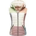 Navahoo Steppweste Shadaa Multikulti Ärmellose Damen Weste im Colourblocking-Stil und Kapuze bunt XS (34)