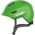ABUS Kinderhelm Smiley 3.0 - Fahrradhelm mit tiefer Passform, kindergerechten Designs & Platz für einen Zopf - für Mädchen und Jungs - Grün Gl... - Grün