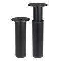 woplus Möbelfuß Metall Schwarz höhenverstellbar 120–180 mm Möbelbein Sofafuß Tischfuß [1 Stück]