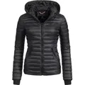 Navahoo Steppjacke Kimuk leichte Übergangsjacke mit Kapuze schwarz XXL (44)