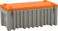 Transport- und Pritschenbox CEMO CEMbox 250, Polyethylen, 250 l, L 1200 x B 600 x H 540 mm, stapelbar, grau/orange 460402