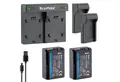 Blumax Set mit Lader für Sony NP-FW50 Alpha 6500 1080 mAh Kamera-Akku