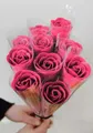 Baderosen Strauß » Set 10 x Bade Rosen » Badekonfetti mit Rosen Duft » Seifenrosen » Blumenstrauß (Pink)