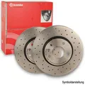 2x BREMBO Bremsscheibe Bremsscheiben Satz Bremsen XTRA LINE - Xtra Vorne