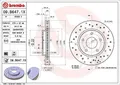 2x BREMBO Bremsscheibe Vorderachse für MITSUBISHI