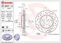 2 x BREMBO 09.B647.1X Bremsscheibe für MITSUBISHI