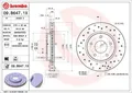 2x BREMBO 09.B647.1X Bremsscheibe für MITSUBISHI