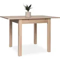 Intertrade Auszugstisch mit 1 Auszugsplatte (je 40 cm), ausziehbar auf 120, 160, 180, 200 cm, Sonoma Eiche Nachbildung, BxHxT: 80x76,5x80 cm; 2043 - Beige