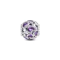PANDORA Moments Offen gearbeitete Herzen Mum-Charm aus Sterling Silber, Kompatibel Moments Armbändern, 793772C01