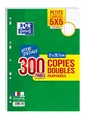 Oxford Scolaire 400019179 Schulheft, A4, 2 x perforiert, 21 x 29,7 cm, 90 g, kleine Karos 5x5, 200 Seiten + 100 Gratis
