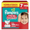 Pampers Baby-Dry Pants Größe 7, 148 Stück, 15kg+, 360° auslaufsichere Passform für Tag und Nacht