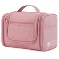WANDF Groß Waschtasche, Kulturtasche zum Aufhängen für Damen, Kulturbeutel Herren Gross, Waschbeutel für Camping Reisen für Kinder Frauen Mann (Dunkelpink)