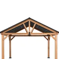 Sunjoy Pavillon Zedernholz Gazebo TÖDI - 336cm x 400cm, anthrazit
