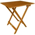 Juskys Gartenbeistelltisch, Natur, Holz, 58x76x60 cm, Gartenmöbel, Gartentische, Beistelltische outdoor