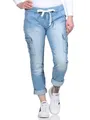 CLEO STYLE Jogginghose Damen Jogginghose Jeans 21094 Hellblau, Hellblau