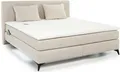 Boxspringbett 180x200 cm H4 Federkernmatratzen Bonell Topper in Chenille Beige / 20018