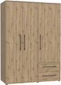 Kleiderschrank FORTE "Mokkaris, zeitloses Design, 3-4 Türen, Made in Europe", braun (artisan eiche), B:144,4cm H:200,1cm T:58,8cm
