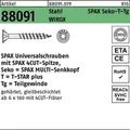 Schraube R 88091 SEKO/T-STAR TG 6x 70/41-T30 Stahl WIROX 100 Stück SPAX