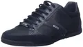 BOSS Herren Saturn Lowp Sneakers mit Veloursleder und Kunstleder Dunkelblau 39 Größe 39