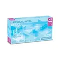 ARNOMED Nitril Ice Blue Einmalhandschuhe, puderfrei, hellblau 382-XS , 1 Packung = 100 Stück, Größe XS